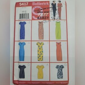 π§΅4/$20π§΅ Butterick 5417 Dress Sewing Pattern Uncut Size 6-10 DYI Supplies